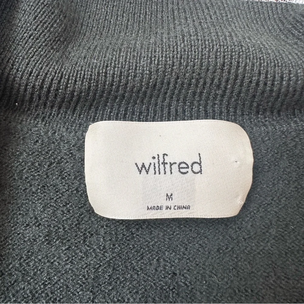 Aritzia Wilfred Clara Merino Wool Polo Sweater in Green Sz Med - Picture 4 of 7